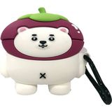 Bipower Airpods Pro Kılıf Polar Bear Bordo - Renkli