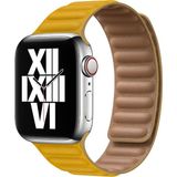 BİPOWER Apple Watch 38-40mm KRD14 Deri Kordon Sarı