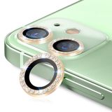 Bipower Binano Iphone 11/12/12 Mini Taşlı Gold Kamera Koruyucu