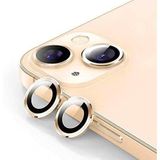 Bipower Binano Metal Ring Iphone 13/13 Mini Gold Kamera Koruyucu