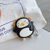 Bipower Bipower Airpods 1-2 Uyumlu Kılıf Sevimli Penguen Siyah - Renkli