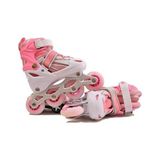 Bir-Can Ayarlanabilir Paten Pembe Renkli Alüminyum Gövde ile Dayanıklı Tekerlek Özellikleriyle Unisex - 34 - 37