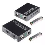 Bir Çift 1.25G Gigabit Ethernet Fiber Medya Dönüştürücü, Sfp Lc Tek Çekirdekli Alıcı-Verici Modülü, Tek Modlu Lc, Smf Rj45 - Sfp Yuvası, 30 Km'ye Kadar, 10/100/1000Base-Tx - 1000Base-Sx