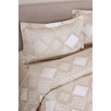 Bir Home Likya Jakarlı Fransız Dantelli Modern Çift Kişilik Yatak Örtüsü Takımı 240X250CM - Bej - 240 x 250 cm