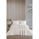 Bir Home Sarah Jakarlı Şönil Çift Kişilik Yatak Örtüsü 240X250CM - Krem - 240 x 250 cm