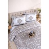 Bir Home Vanetta Pano Jakarlı Çift Kişilik Modern Yatak Örtüsü Takımı 3 Parça 240X260CM - Kahverengi - 240 x 260 cm