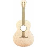 Bir Lazer Gitar Boyama Aktivite Sanat Okul Öncesi Anaokulu Kreş Etkinlik 20X45 cm - Ham Ahşap