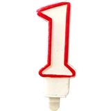 Bir Rakamlı Doğum Günü Pasta Mumu (7X3) cm - Sayılı Mum - Pasta Süsü