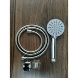 Bir Sürü Eşya Askılı Duş Seti Spiral Hortumlu Mafsallı Duş Telefonu Başlığı Banyo Duşakabin Spiralli Duş Başlığı-Star - Gümüş