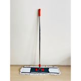 Bir Sürü Eşya Pak Market 80 cm Metal Krom Saplı Paletli Mop Paspas Takımı Hastane Işyeri Temizliği Için Geniş Temizleme Yüzeyi - Beyaz - Açık Gri