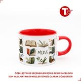 Bir Tasarım Kitaplı Isimli Sweet Fincan - Kırmızı