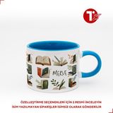 Bir Tasarım Kitaplı Isimli Sweet Fincan - Mavi