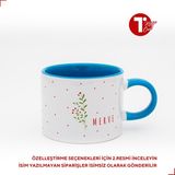 Bir Tasarım Kokina Çiçeği Isimli Sweet Fincan - Mavi
