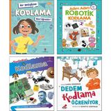 Bir Yetişkine Kodlama Nasıl Öğretilir? + Adım Adım Robotik Kodlama + Keşfedin! Kodlama (Eğlenceli Bilgiler) + Dedem Kodlama Öğreniyor / 4 Kitap Set
