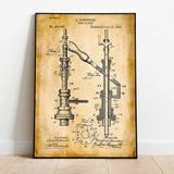 Bira Sifonu Patent Vintage Poster 60x90cm.