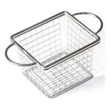 Biradlı Dikdörtgen Çift Kulplu 10 x 8,5 x 6,5 cm Patates Sunumu