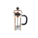 Biradlı French Press Cam Üzeri Bakır Detaylı Çelik Kaplama 350Ml
