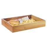 Biradlı GRV-1885 33x23x5,5 cm Ceviz Hamburger Sunum Kasası