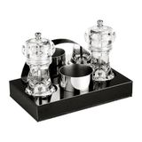 Biradlı GRV-196 20x12x3 cm Şeffaf 4'lü Akrilik Menaj Set