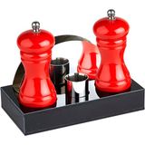 Biradlı GRV-199 18,5x9,5x3 cm Kırmızı 4'lü Menaj Set