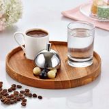 Biradlı GRV-301 Yuvarlak 19x2 cm Ahşap Standlı Türk Kahve Sr. Takımı