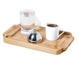 Biradlı GRV-306 25x15x1,8 cm Ahşap Standlı Dikdörtgen Türk Kahve Sunum Seti