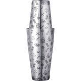 Biradlı Profesyonel Koriko Model Tattoo Boston Shaker 500-750ML - Gümüş