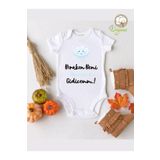 Bırakın Beni Amcama Gidicem Organik Kısa Kol Çıtçıtlı Bebek Body, 2-4 Yaş