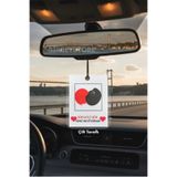 BİRBEYSTORE Dikiz Aynası Süsü 1 Adet + Boya Seti Dikkatli Sür Yazısı Sevgili Parmak İzi Yapma Seti