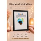 BirbeyStore Dünyanın En Güzel Kızı Sevgililer Günü Hediyesi Ahşap Aynalı Tablo Anlamlı Hediye - 27 X 20 - Beyaz