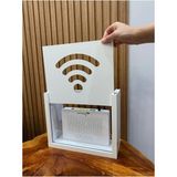 BirbeyStore Modem Saklama Kutusu Wifi Saklama Kutusu Duvar Düzenleyici - 22 x 28 - Beyaz