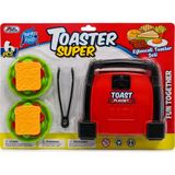 Bircan Oyuncak Oyuncak Ekmek Kızartma Makinesi Seti – Toaster Oyun Seti | 6 Parça Mutfak Oyuncağı - Kırmızı