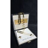 BİRCAN TASARIM Golden Rosary Premium Kutulu Kişiye Özel Altın Parçacıklı Tesbih Zaza Hediyeli.
