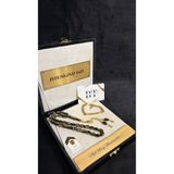 BİRCAN TASARIM GOLDEN ROSARY Premium Kutulu Kişiye Özel İsim,Harf İşlemeli Altın Parçacıklı Tesbih , Bileklik Seti.