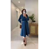 BİRCANÇİL Wilsa Mavi Cep Detaylı Denim Etek