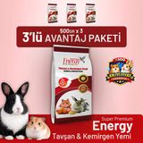 Bird Food Energy Tavşan & Kemirgen Yemi 500 G - 3 Adet