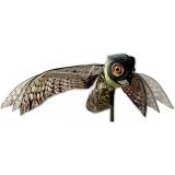 Bird-X Prowler Owl Hareketli Kanat Gerçekçi Kuş Scar, Hawk, Pigeon Squirrel Repellent, Veba Deterrent Decoy Siyah Küçük