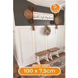 Birdeco Home İskandinav Duvar Çıtası 100cm x 7,5 cm (5 ADET) - 8mm Duvar Çıtası, Duvar Dekorasyonu