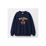Birdirbir Erkek Çocuk Kışlık Bear Mood Baskılı Bisiklet Yaka Sweatshirt