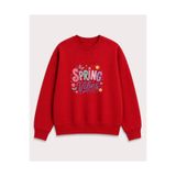 Birdirbir Kız Çocuk Kışlık Spring Vibes Baskılı Bisiklet Yaka Sweatshirt
