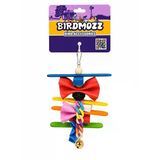 Birdmozz Premium Tahta Çubuklu Renkli Zincirli Kuş Oyuncağı
