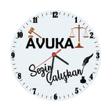 Biresimden Avukata Hediye Isimli Ofis Cam Duvar Saati