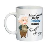 Biresimden Dedeye, Kişiye Özel Kupa Bardak - Beyaz - Renkli