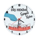 Biresimden Diş Hekimine Hediye 14 Mart Dişçi Cam Duvar Saati