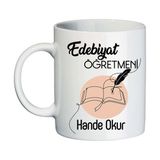 Biresimden Edebiyat Öğretmenine Hediye Isimli Kupa Bardak - Öğretmenler Günü Hediyesi