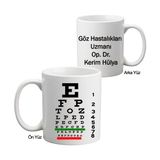 Biresimden Göz Doktoruna Hediye Isimli Kupa Bardak - Beyaz - Renkli