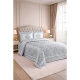 BİRHOME Vanetta Pano Jakarlı Çift Kişilik Modern Yatak Örtüsü Takımı 3 Parça 240x260cm