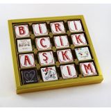 Biricik Aşkım Harfli 48’li Madlen Çikolata - Bitter ve Sütlü