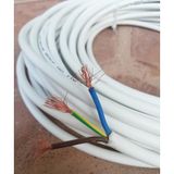 Birikim 3x1.5 Tam Bakır TTR Kablo 10 Metre Beyaz