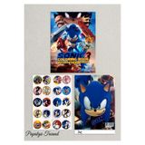 birikiyedi 2 Adet Sonic Boyama Kitabı (BOYAMA , STİCKER , ARKA KAPAK MASKE)